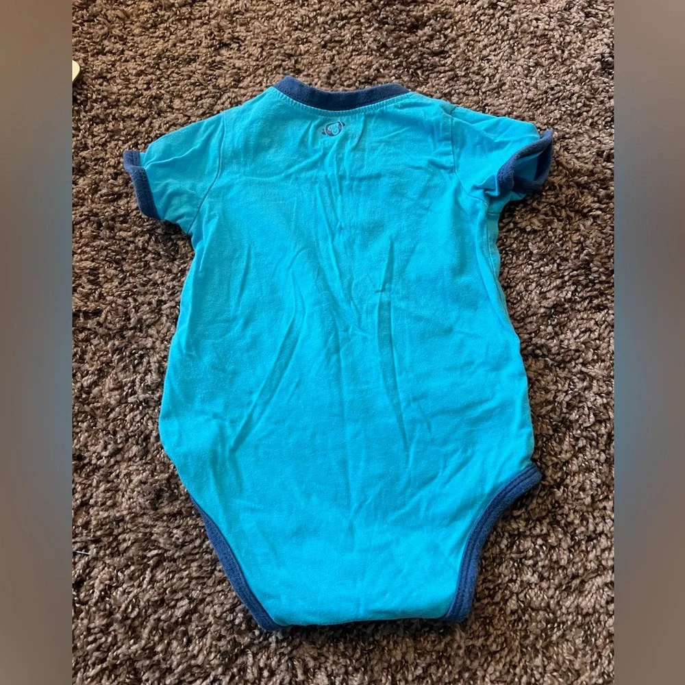 Blue Crocodile Print Kids One Piece